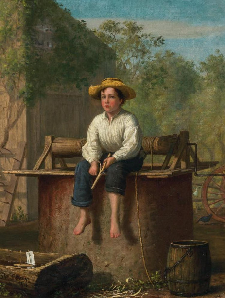 Farm Scene - Boy By A Well